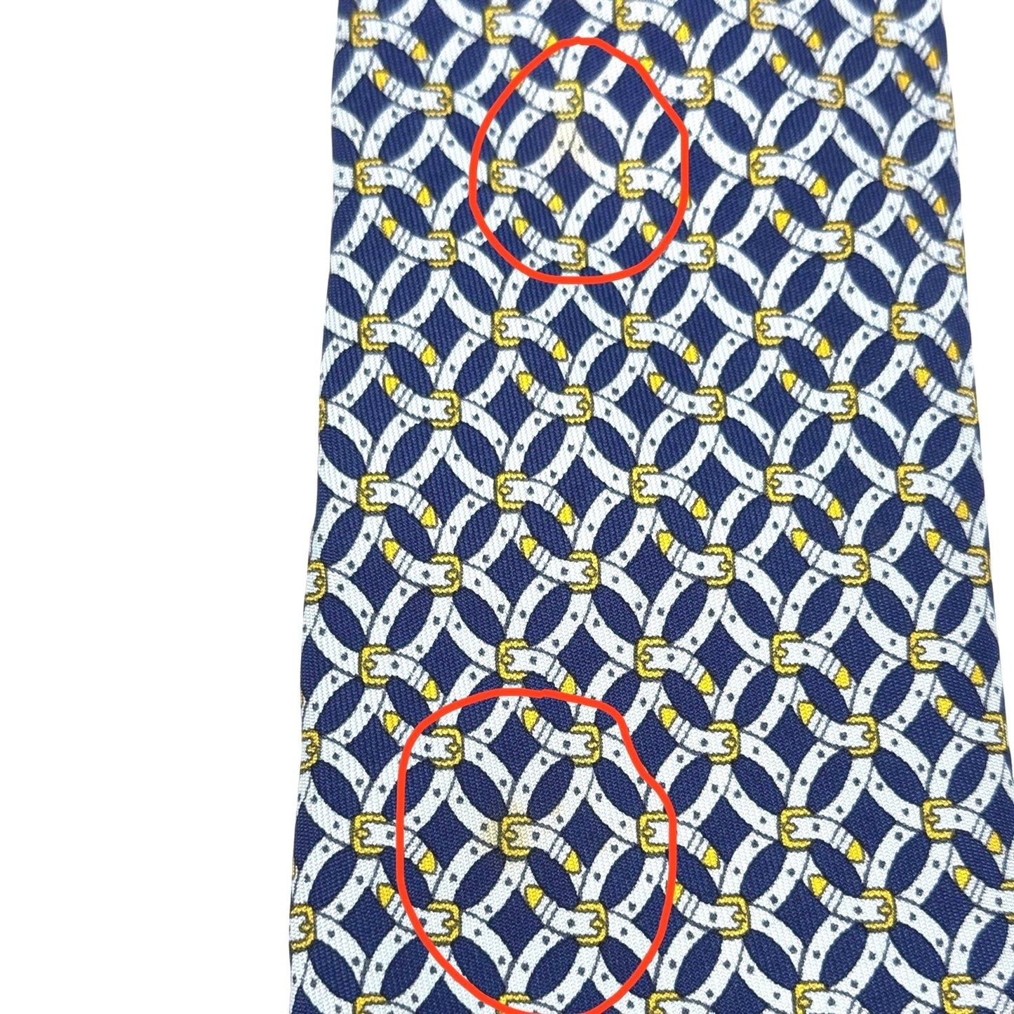 Hermes Buckle Pattern Tie