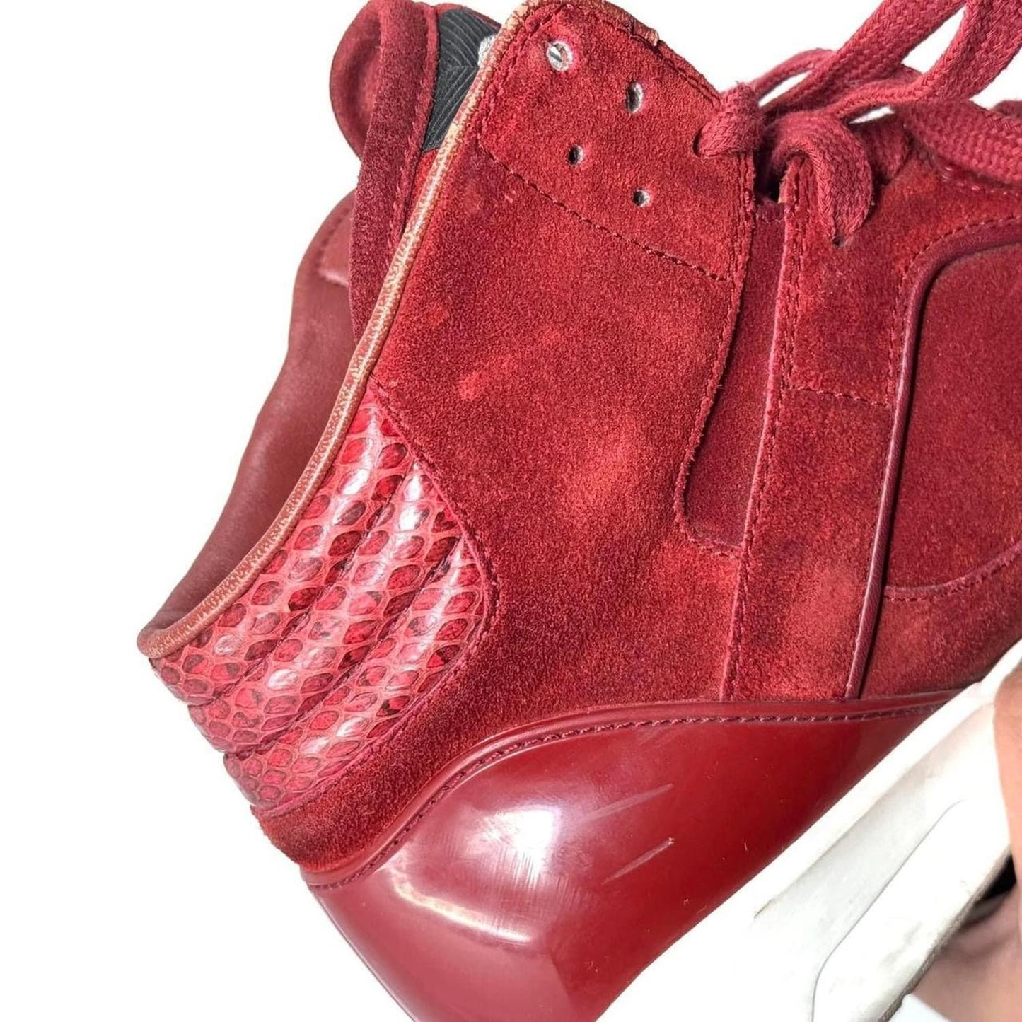 Gucci Red Suede Sneakers