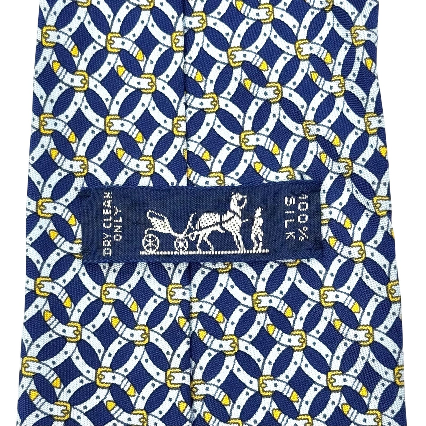 Hermes Buckle Pattern Tie