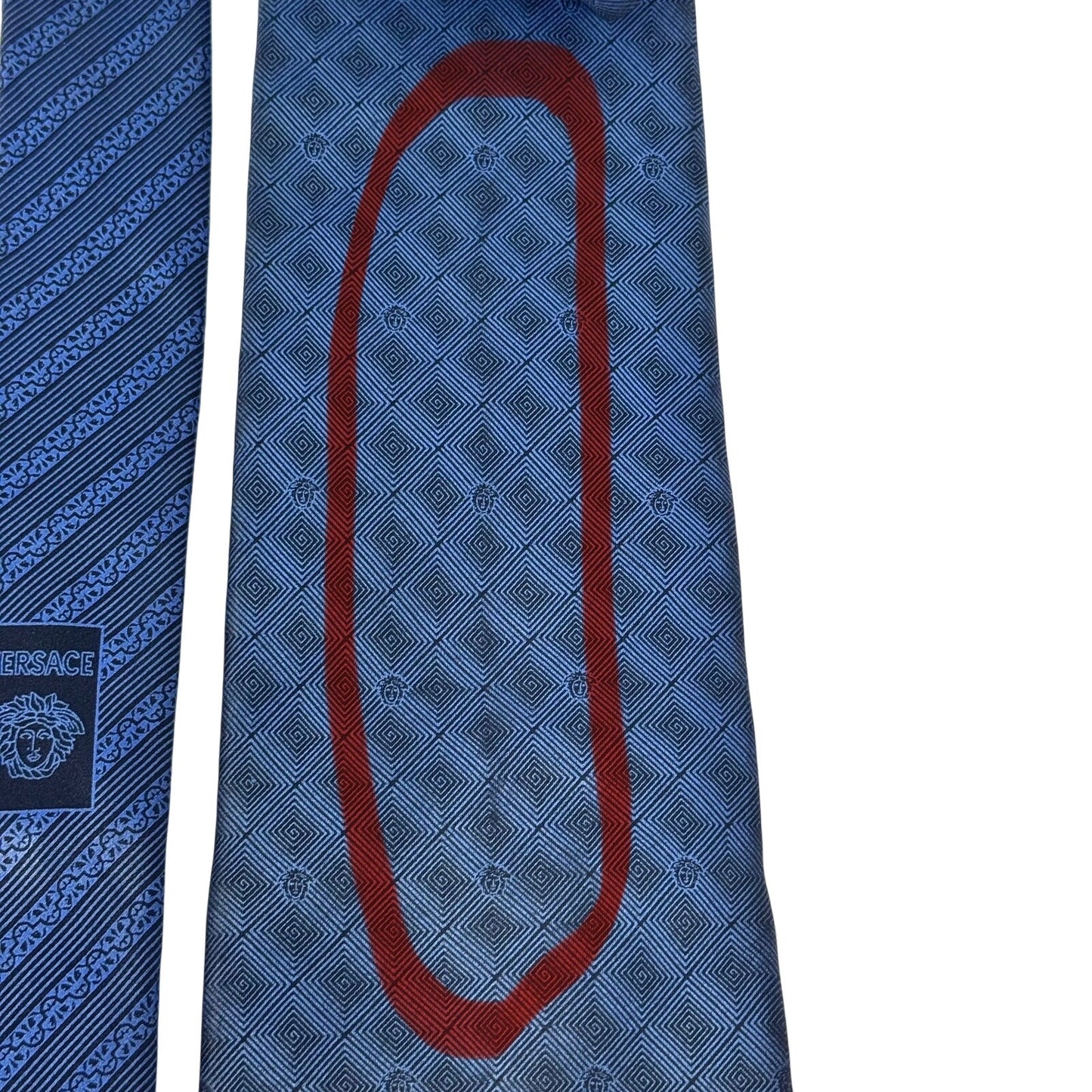Versace Navy Abstract Pattern Tie