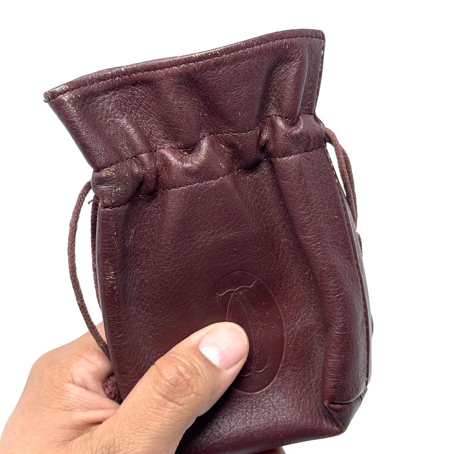 Cartier Dark Red Leather Pouch