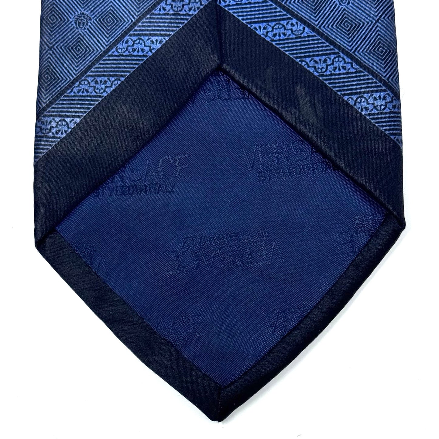 Versace Navy Abstract Pattern Tie