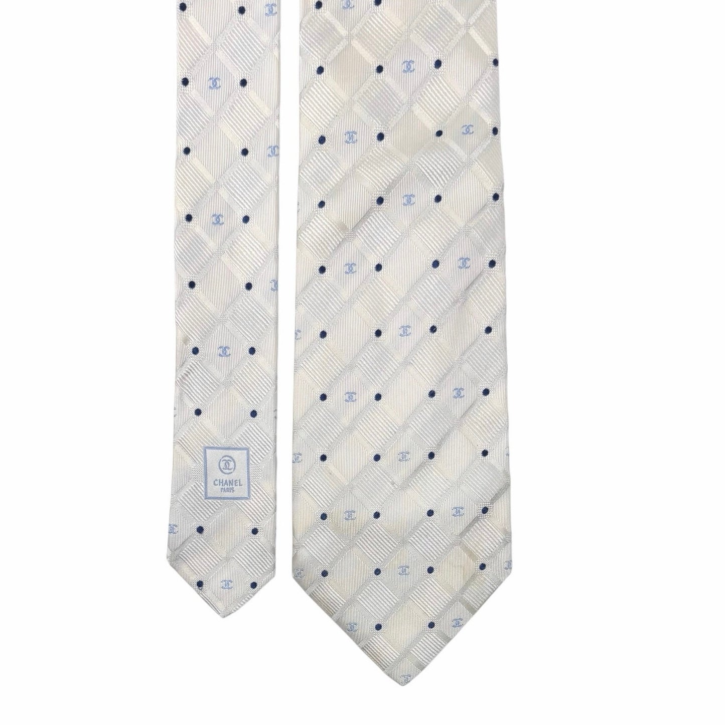 Chanel ‘CC’ Beige Pattern Tie