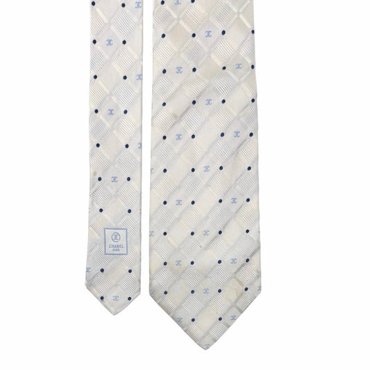 Chanel ‘CC’ Beige Pattern Tie