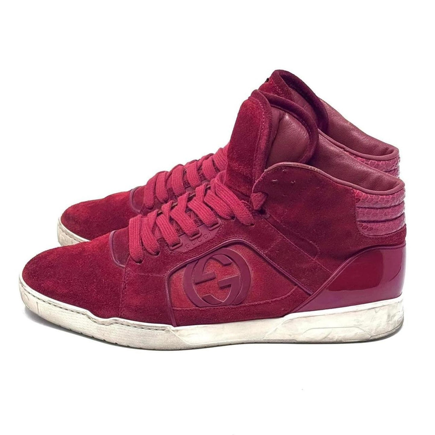 Gucci Red Suede Sneakers