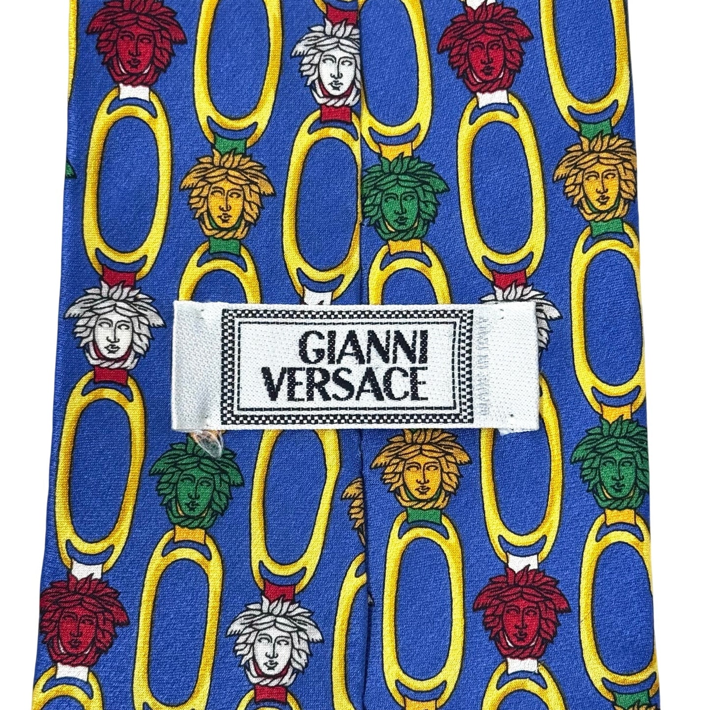 Versace Blue Medusa Tie