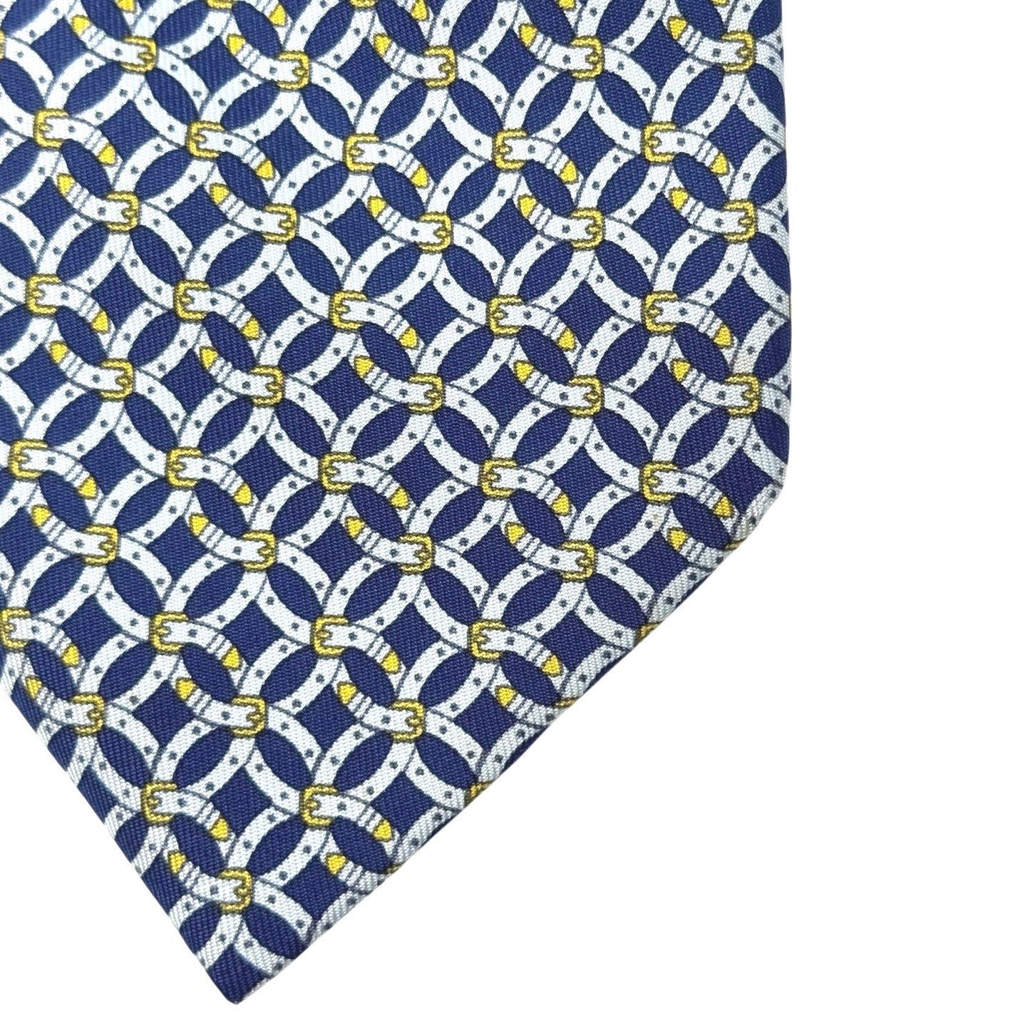 Hermes Buckle Pattern Tie