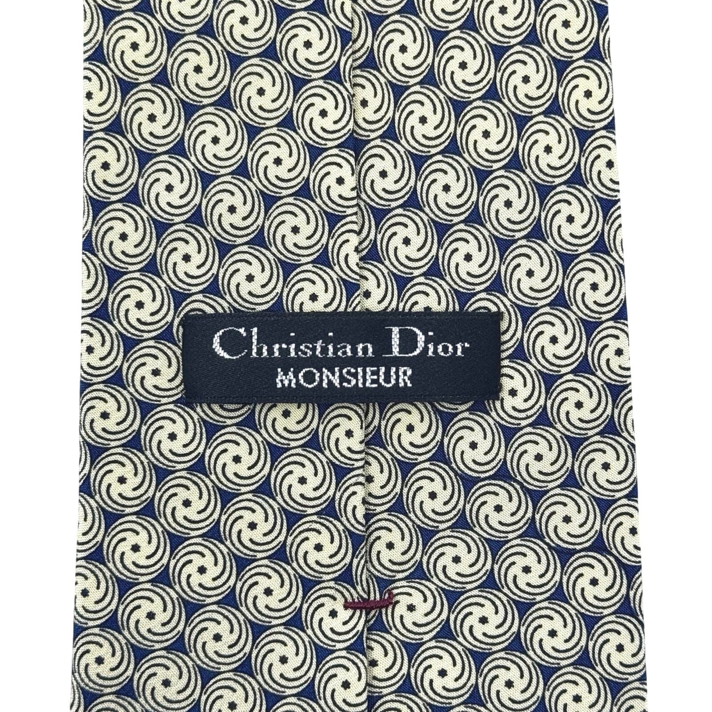 Christian Dior Whirlpool Pattern Tie