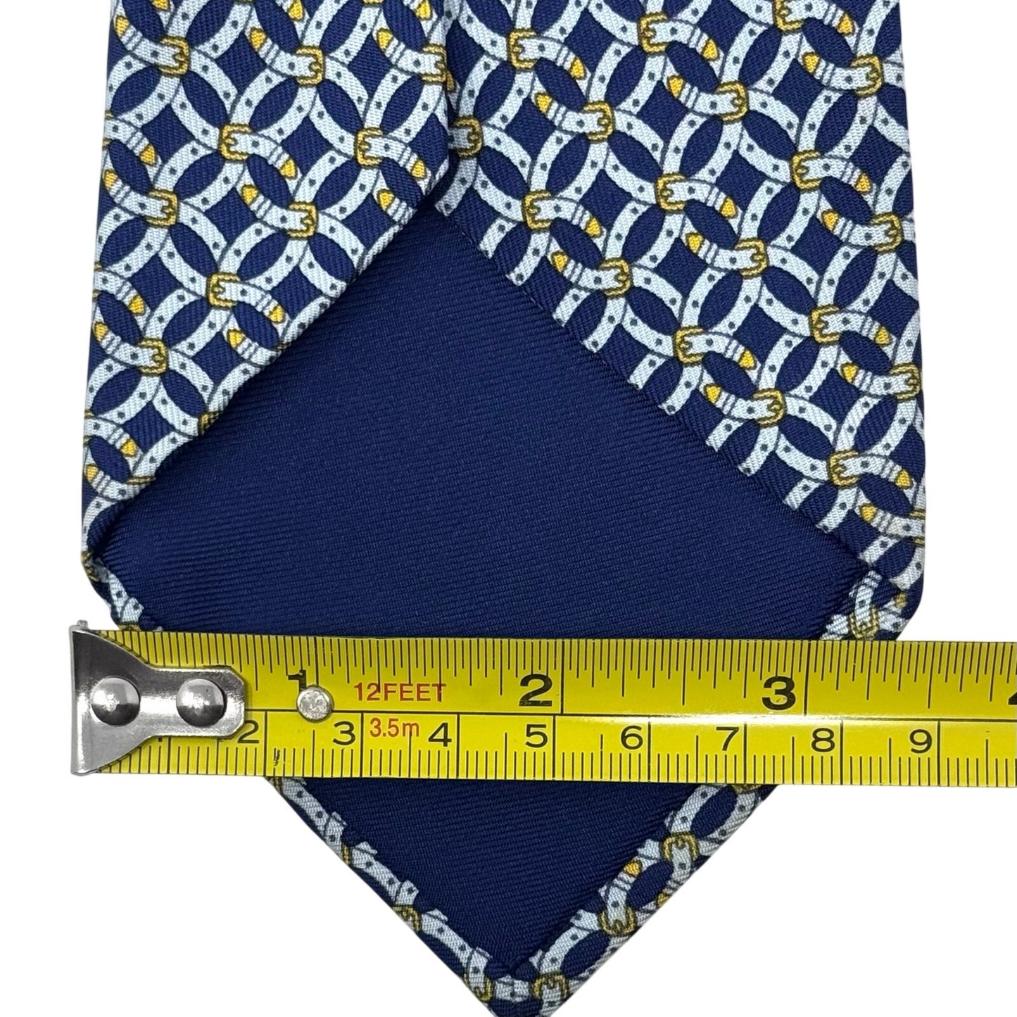 Hermes Buckle Pattern Tie