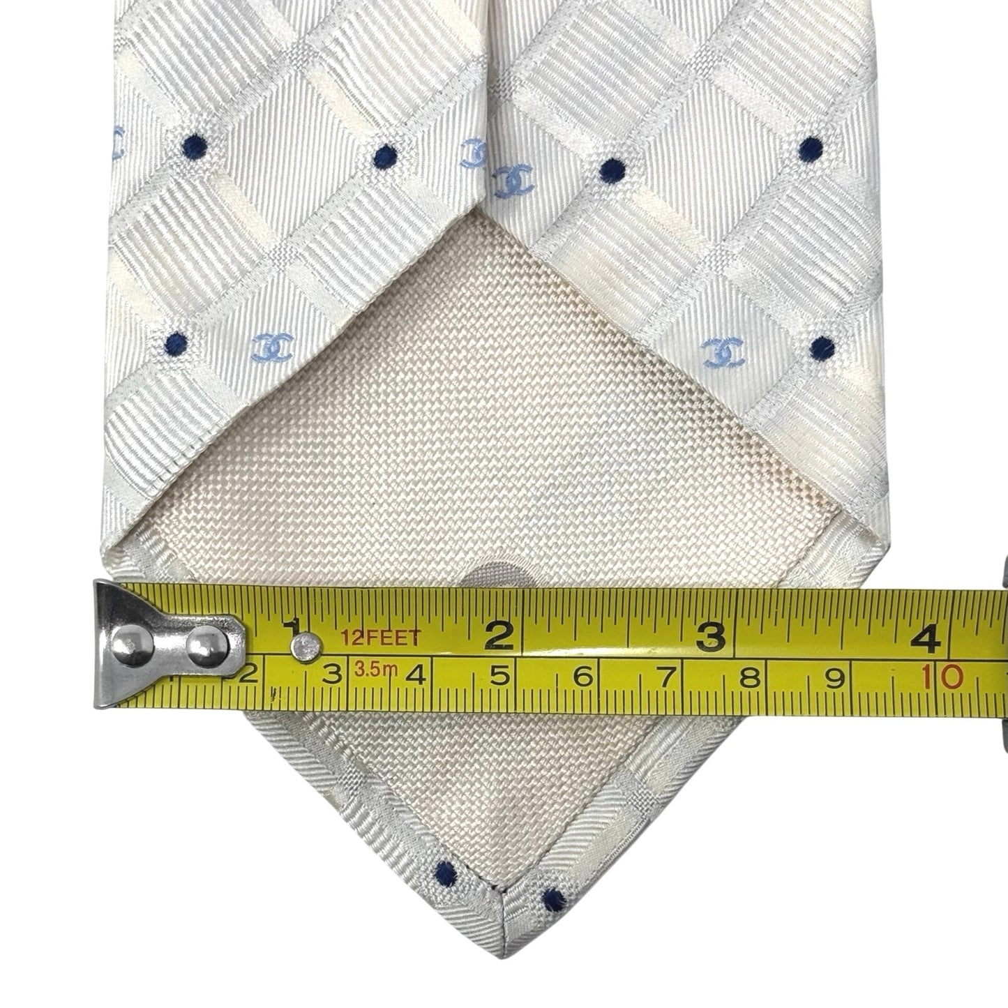 Chanel ‘CC’ Beige Pattern Tie