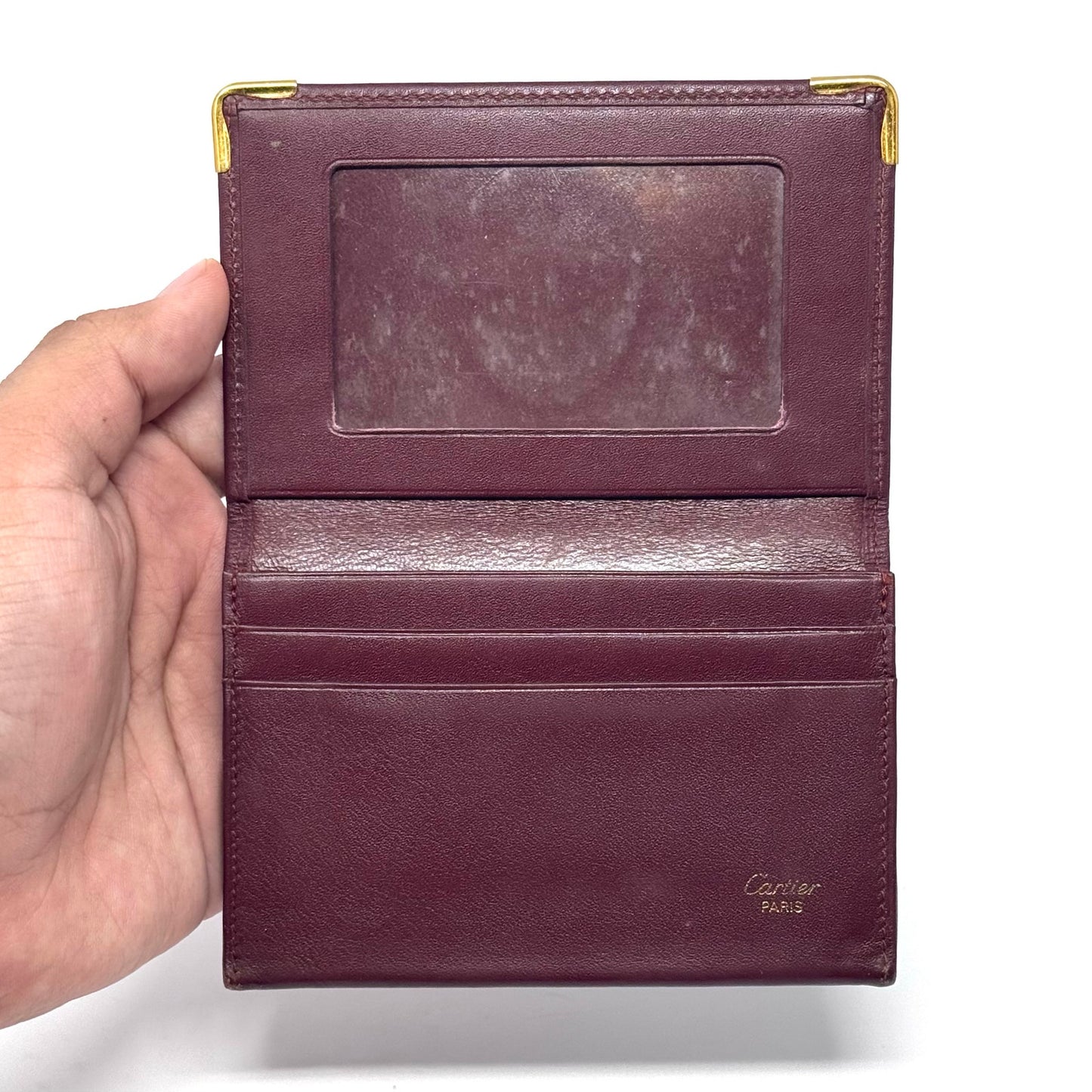 Cartier Dark Red Bifold Wallet