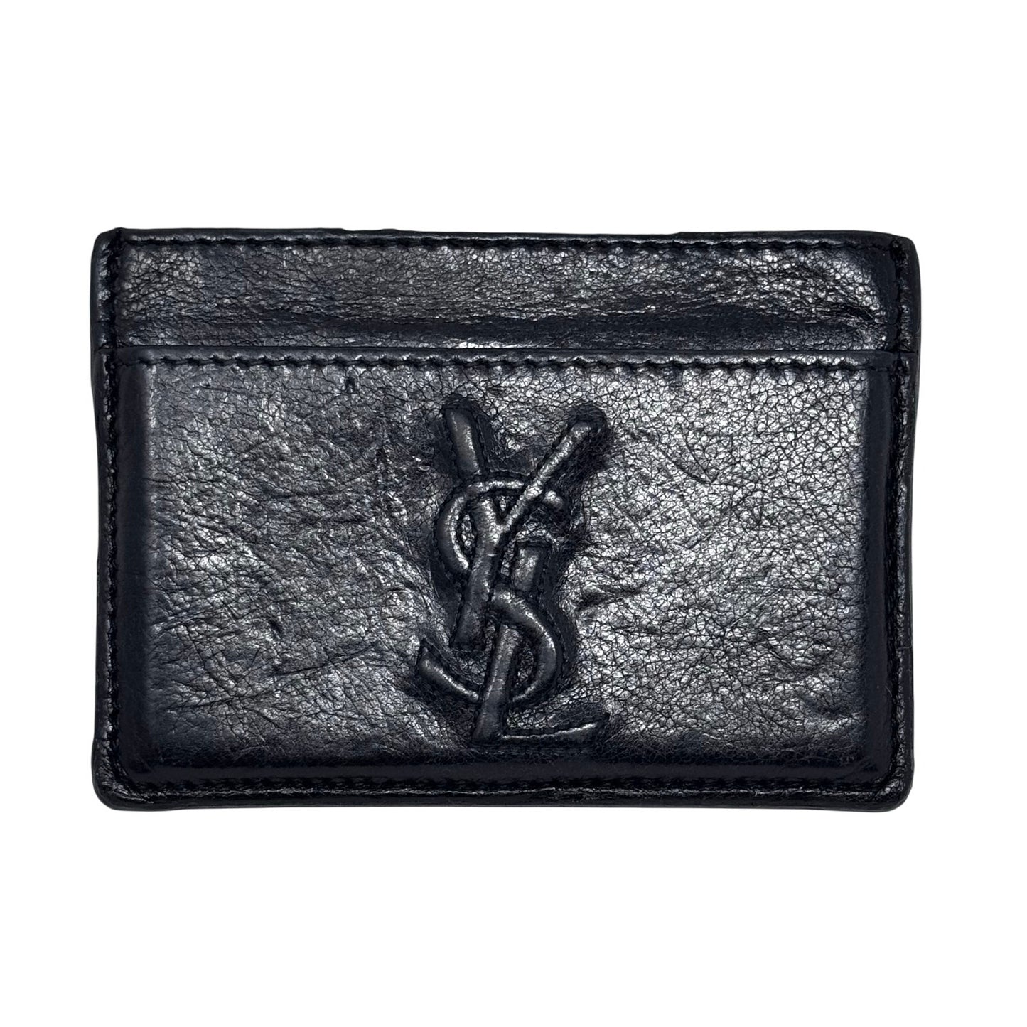 YSL All Black Cardholder Wallet