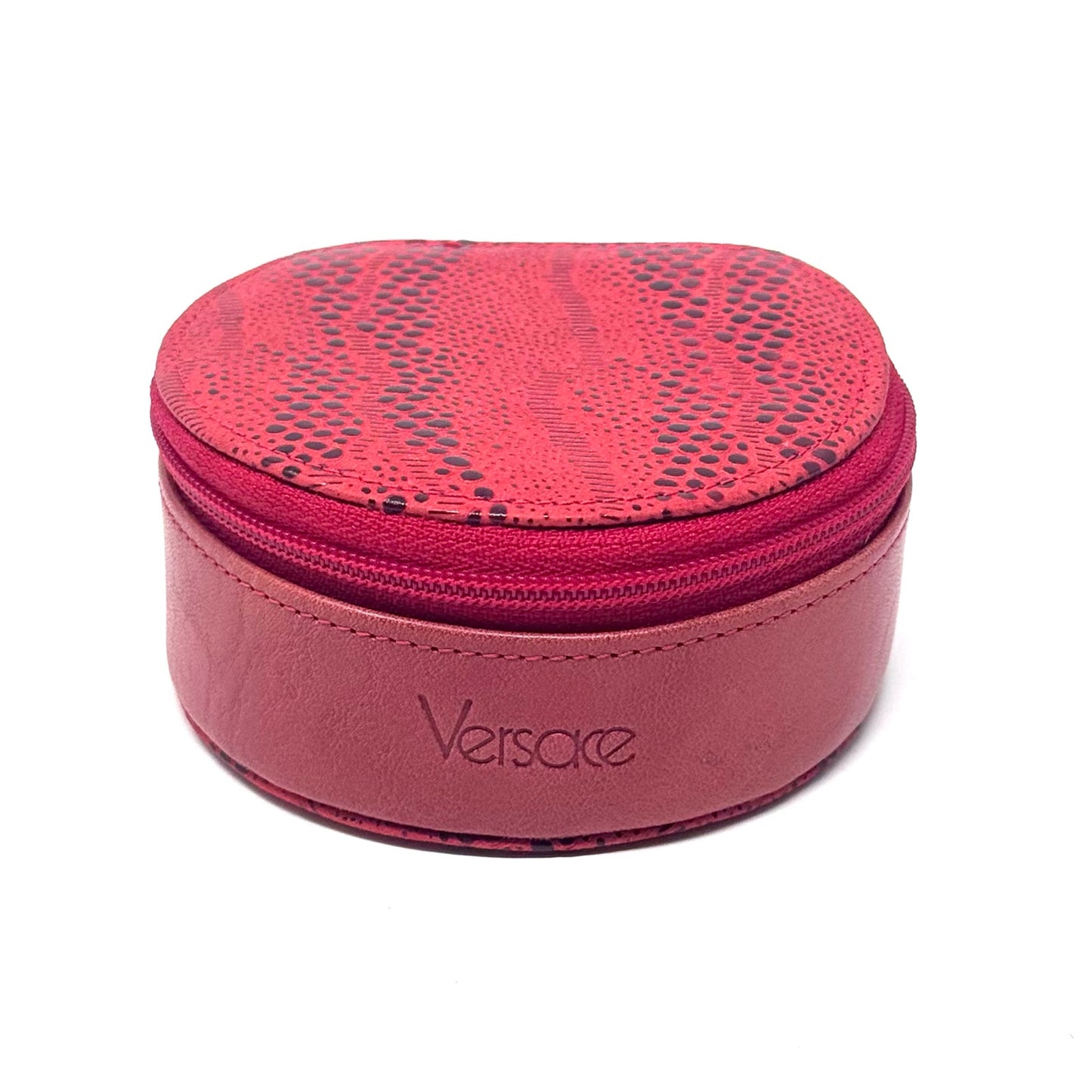 Versace Red Zipper Pouch