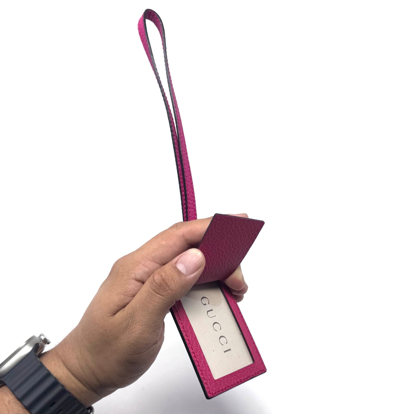 Gucci Pink Luggage Tag