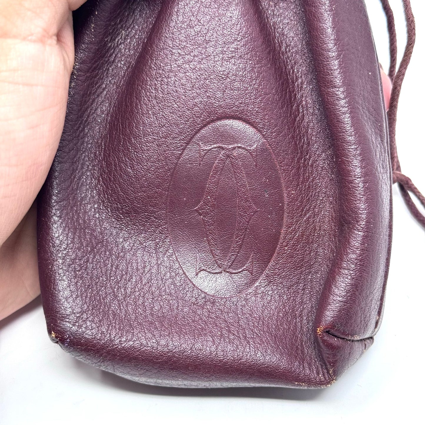 Cartier Dark Red Leather Pouch