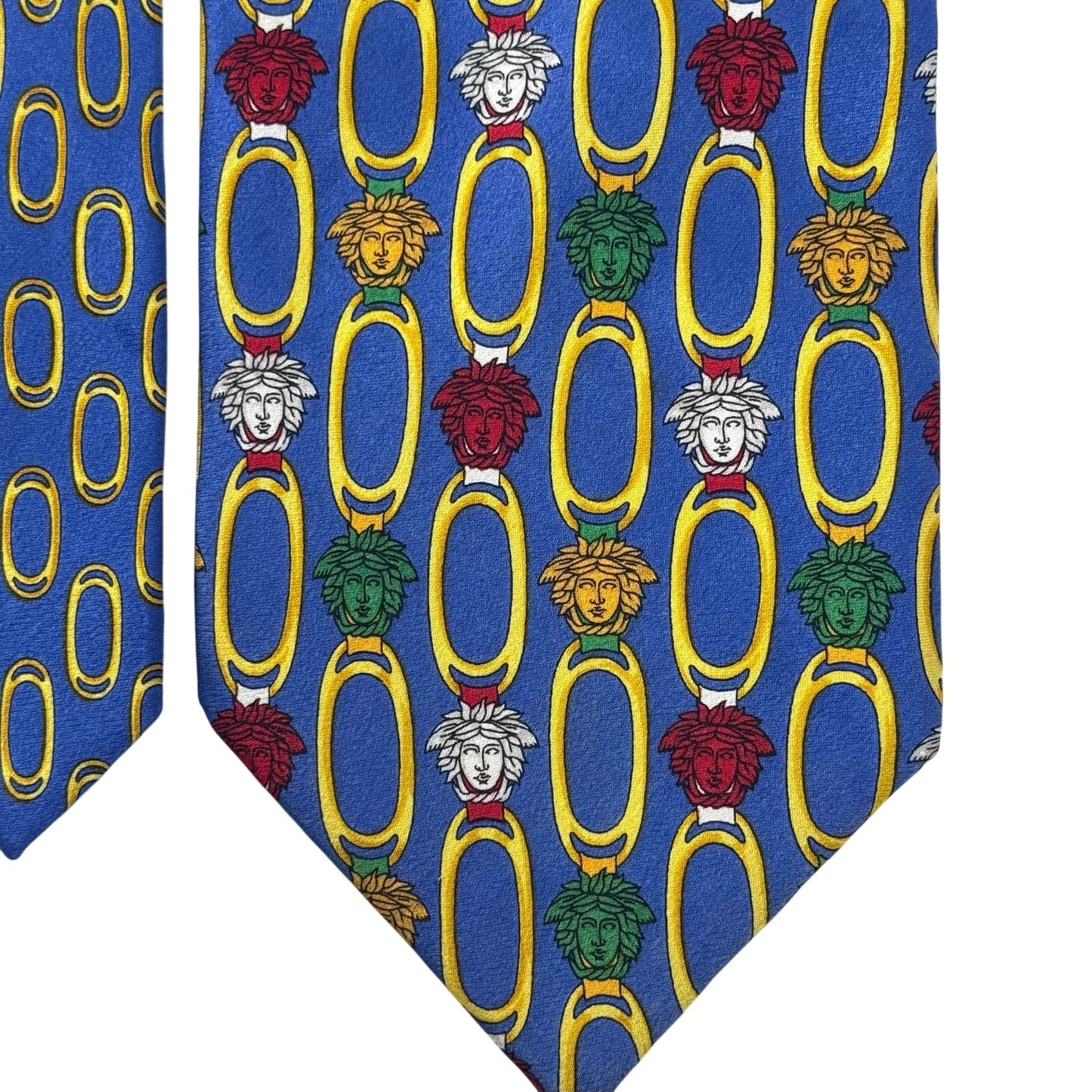 Versace Blue Medusa Tie