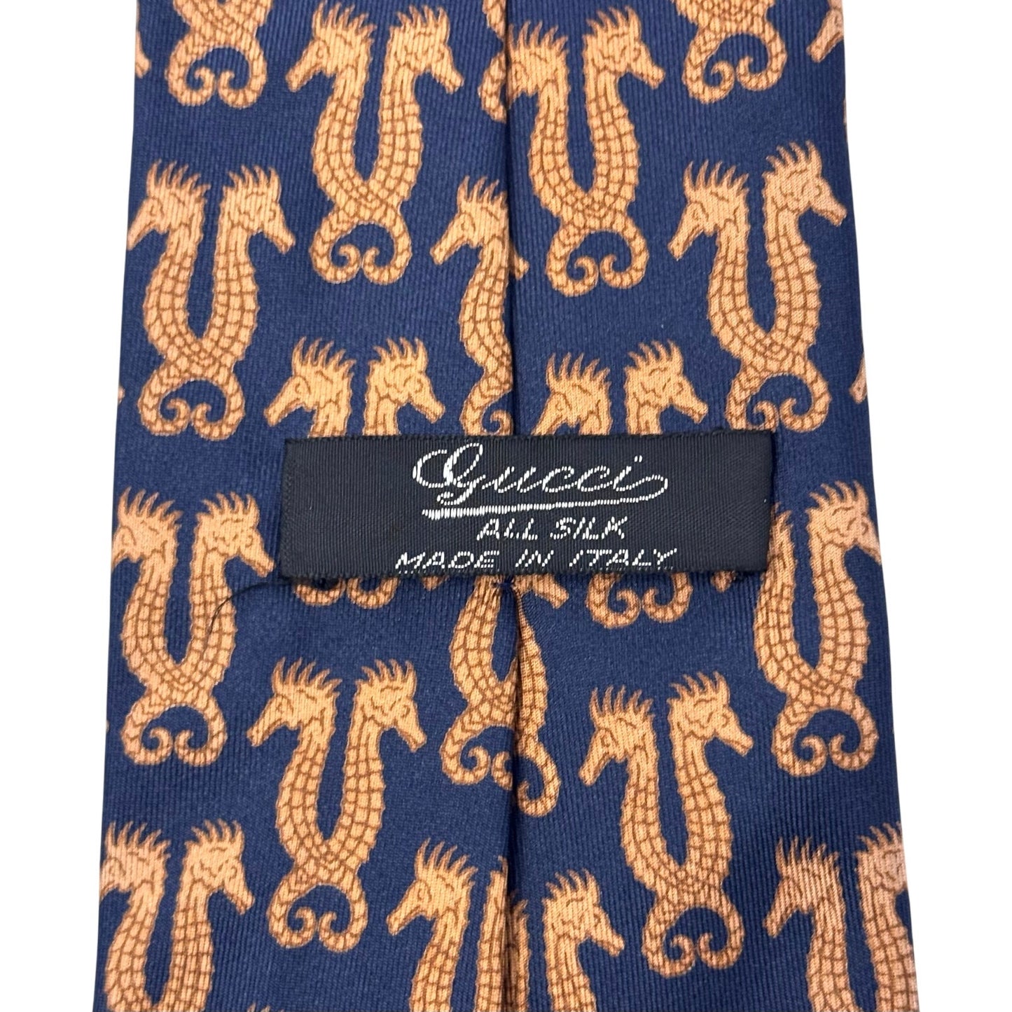 Gucci Seahorse Pattern Tie