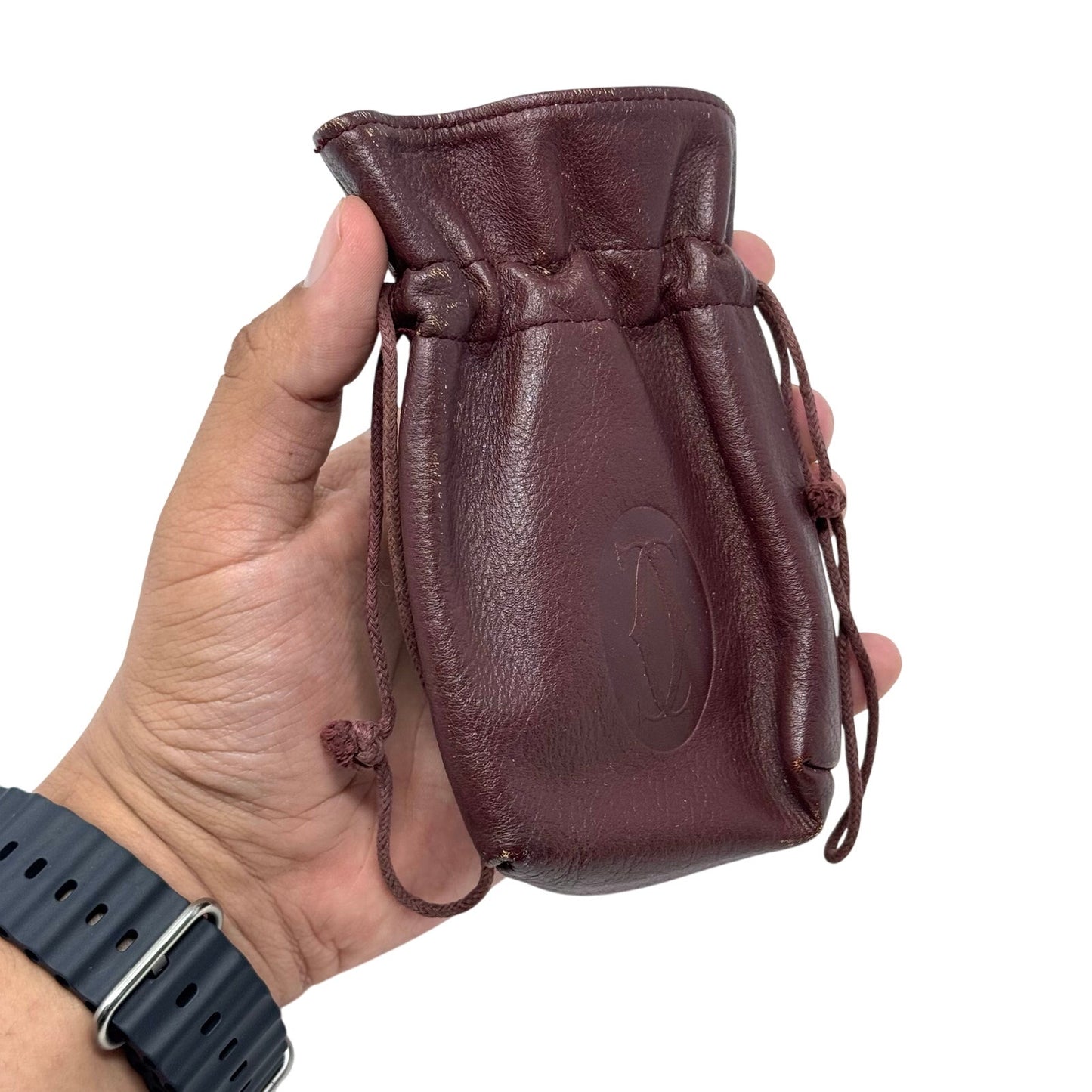 Cartier Dark Red Leather Pouch