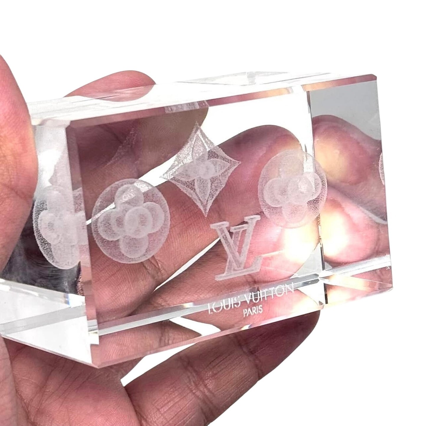 Louis Vuitton Monogram Crystal Paperweight