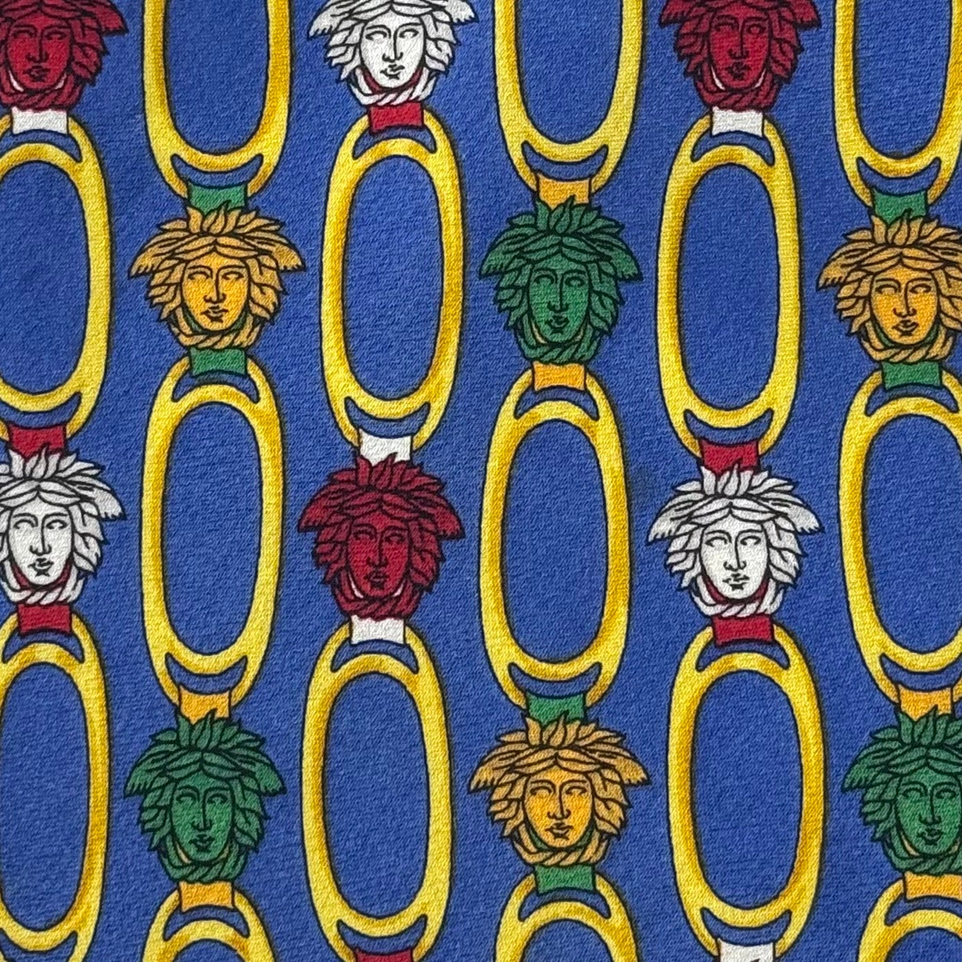 Versace Blue Medusa Tie
