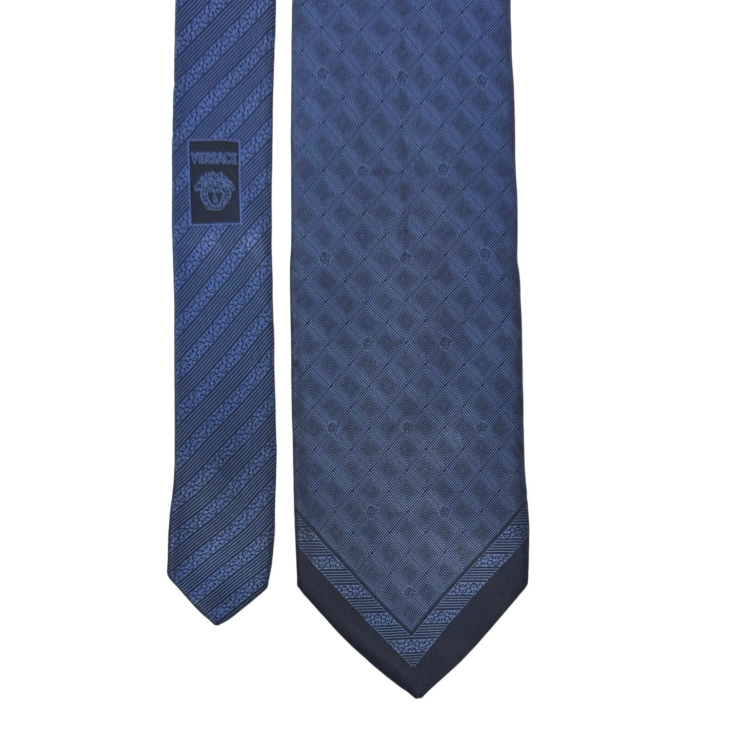 Versace Navy Abstract Pattern Tie