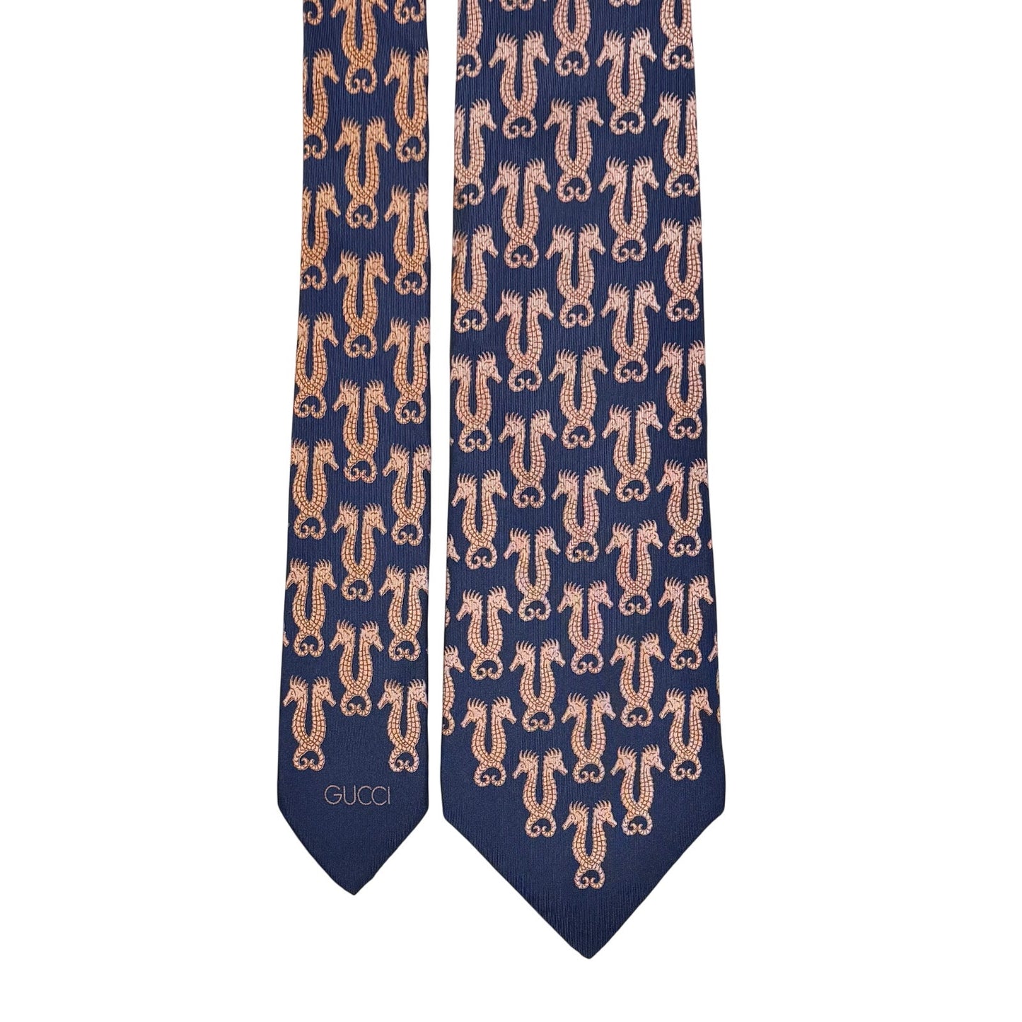 Gucci Seahorse Pattern Tie