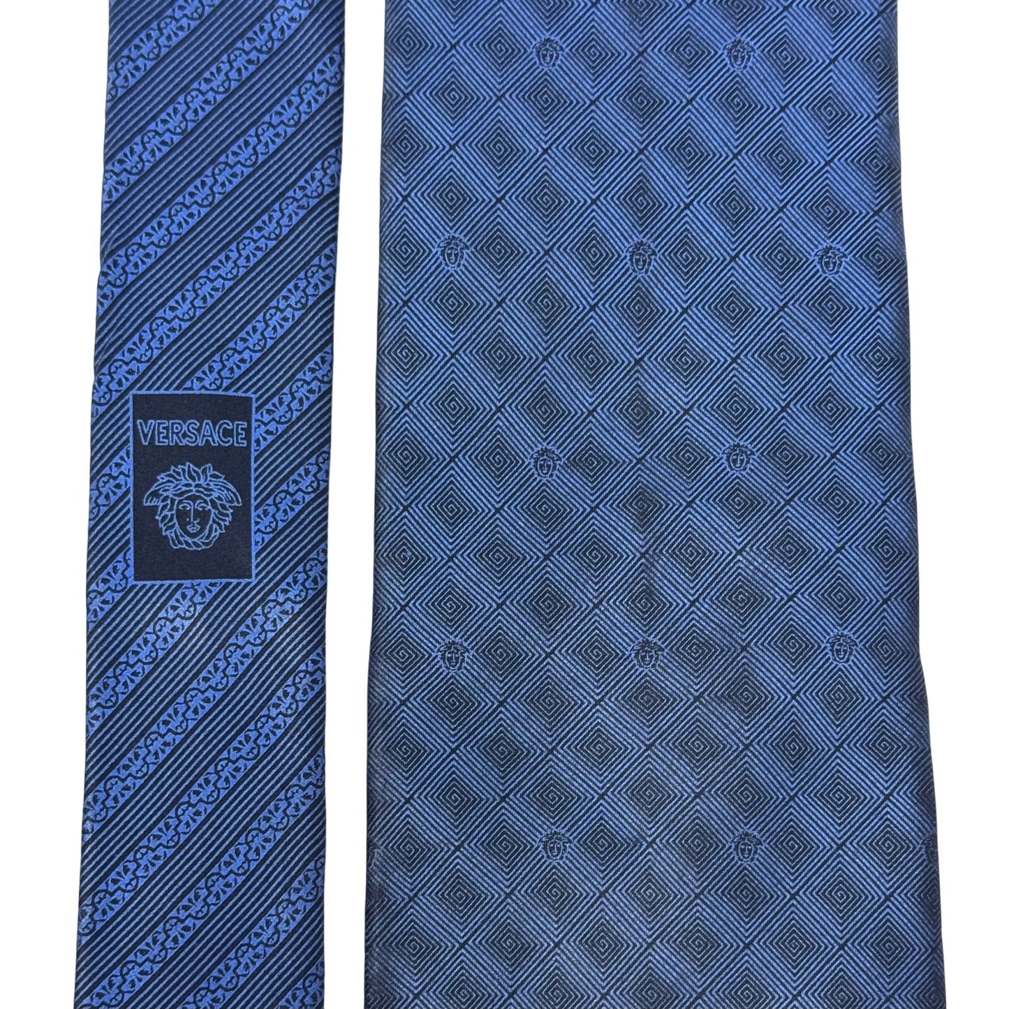 Versace Navy Abstract Pattern Tie