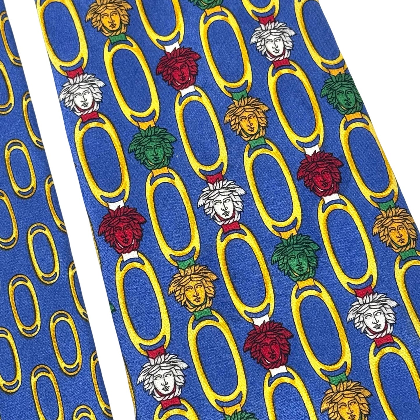 Versace Blue Medusa Tie
