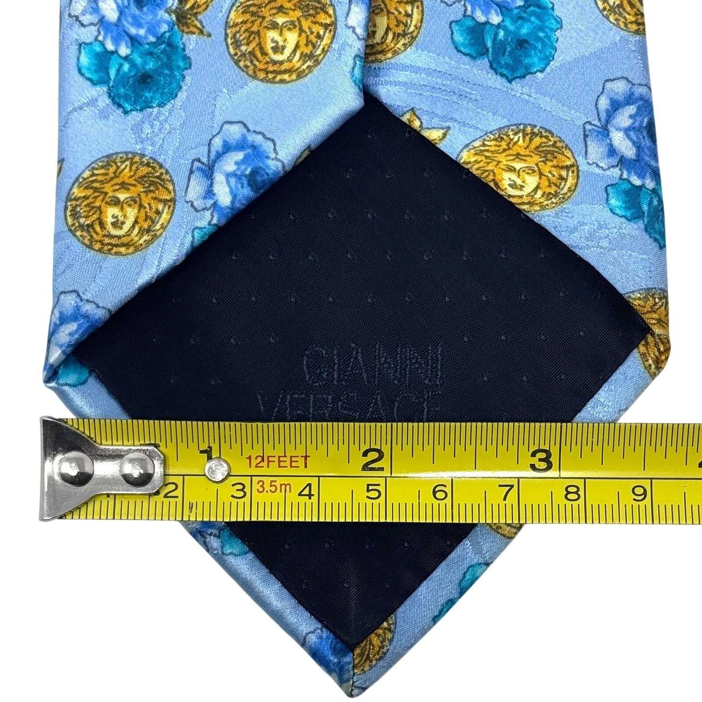 Versace Sky Blue Medusa Tie