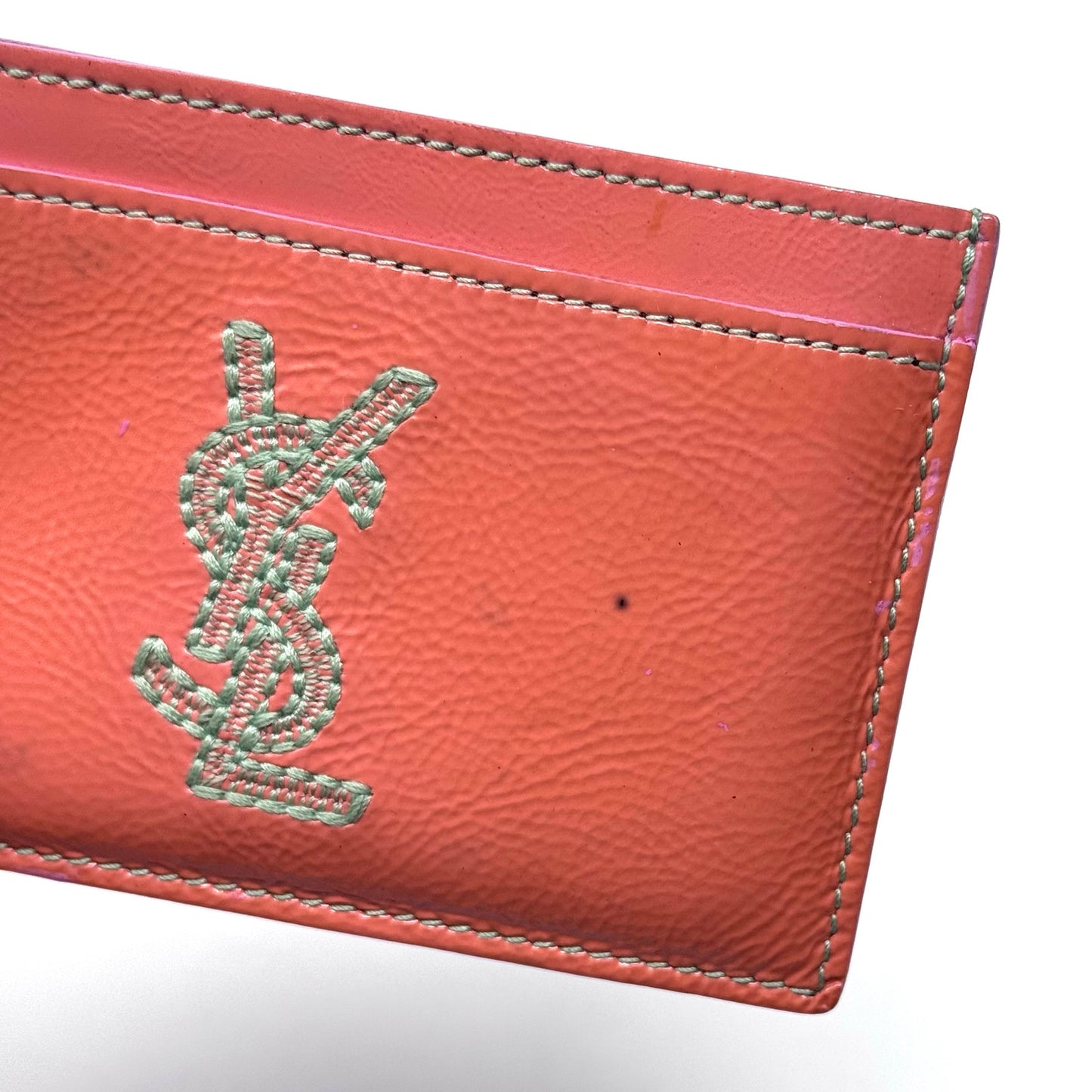YSL Embroidered Cardholder Wallet