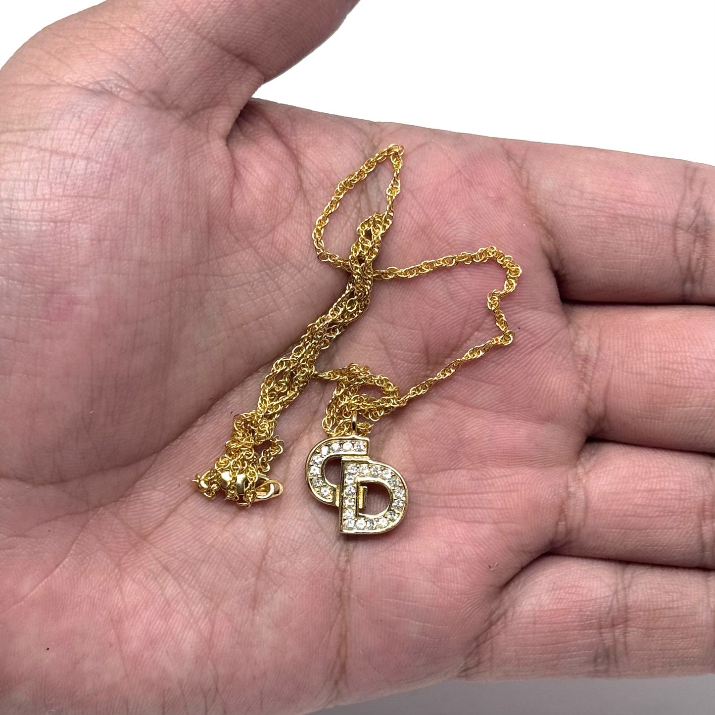 Dior Crystal ‘CD’ Pendant