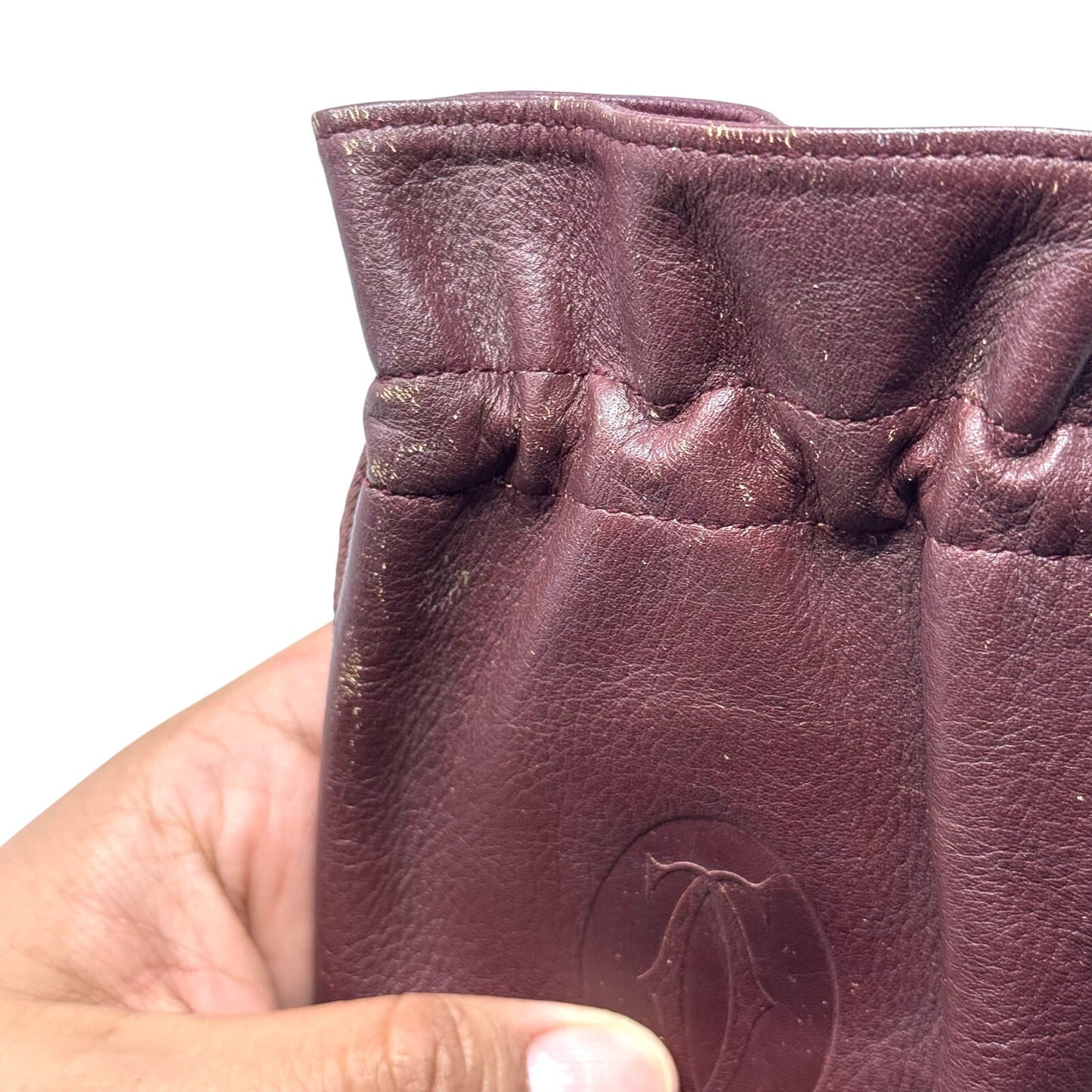Cartier Dark Red Leather Pouch
