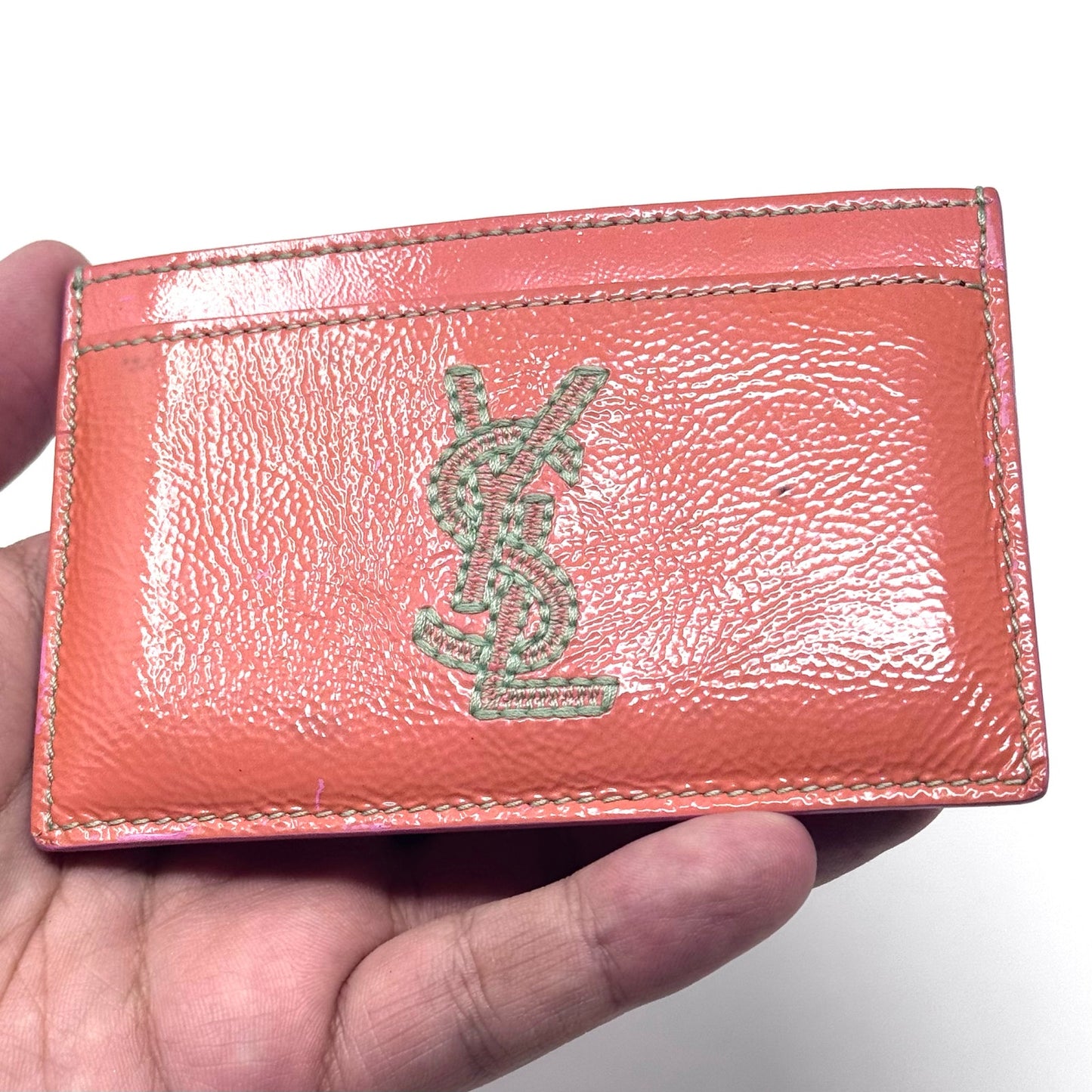 YSL Embroidered Cardholder Wallet