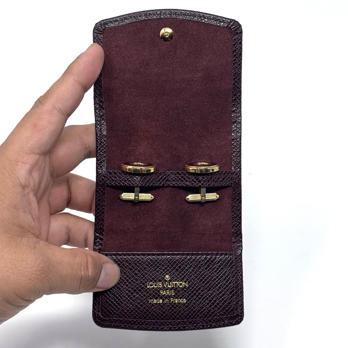 Louis Vuitton Dark Red Cufflink Case