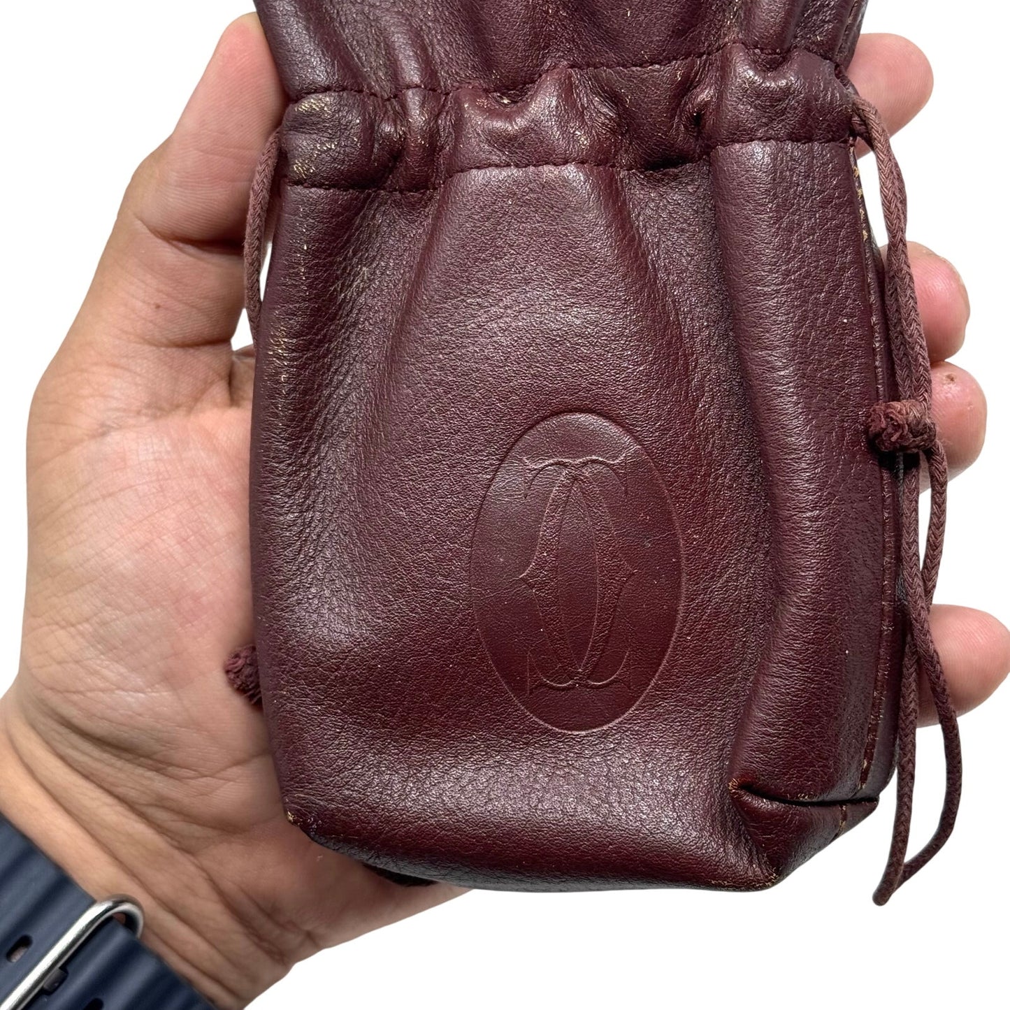 Cartier Dark Red Leather Pouch