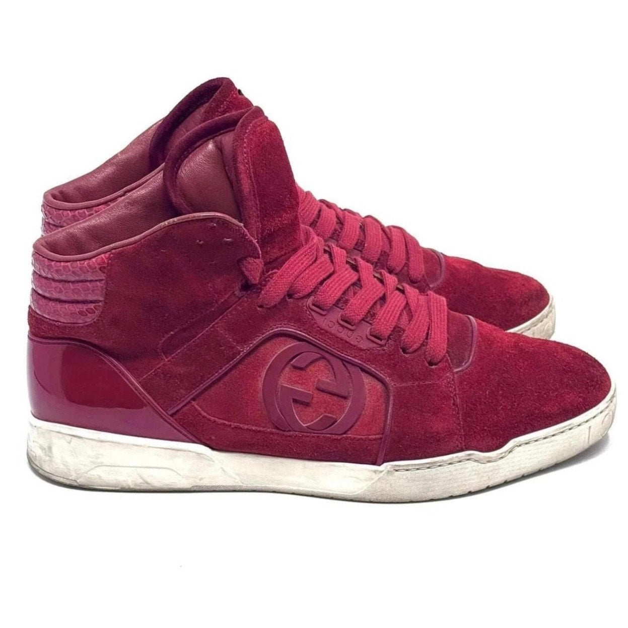 Gucci Red Suede Sneakers