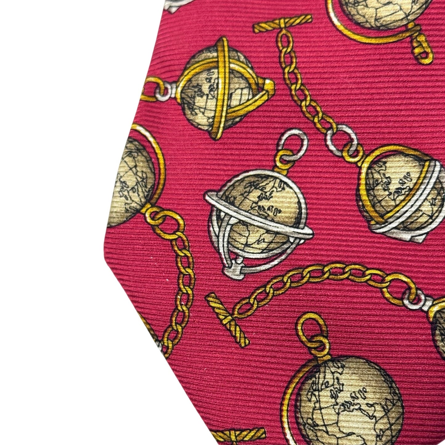 Chanel Globe Pattern Tie