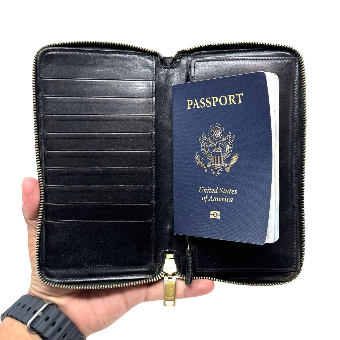 YSL All Black Cardholder Wallet