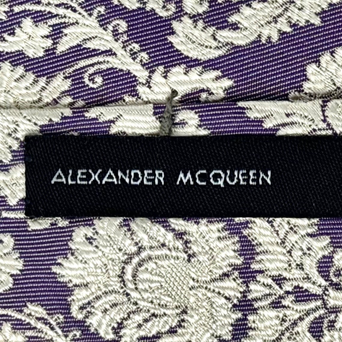 Alexander McQueen Purple Pattern Tie