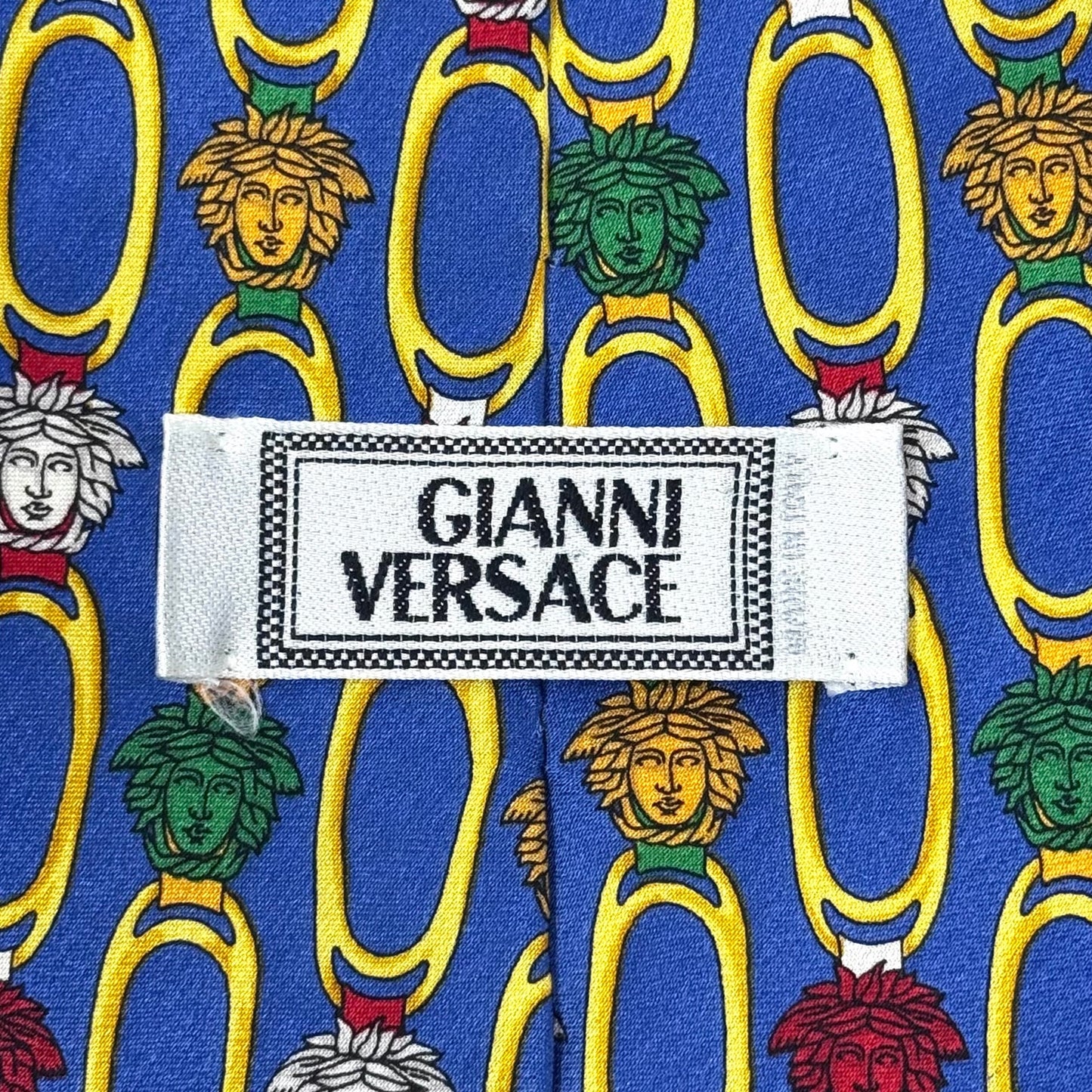 Versace Blue Medusa Tie