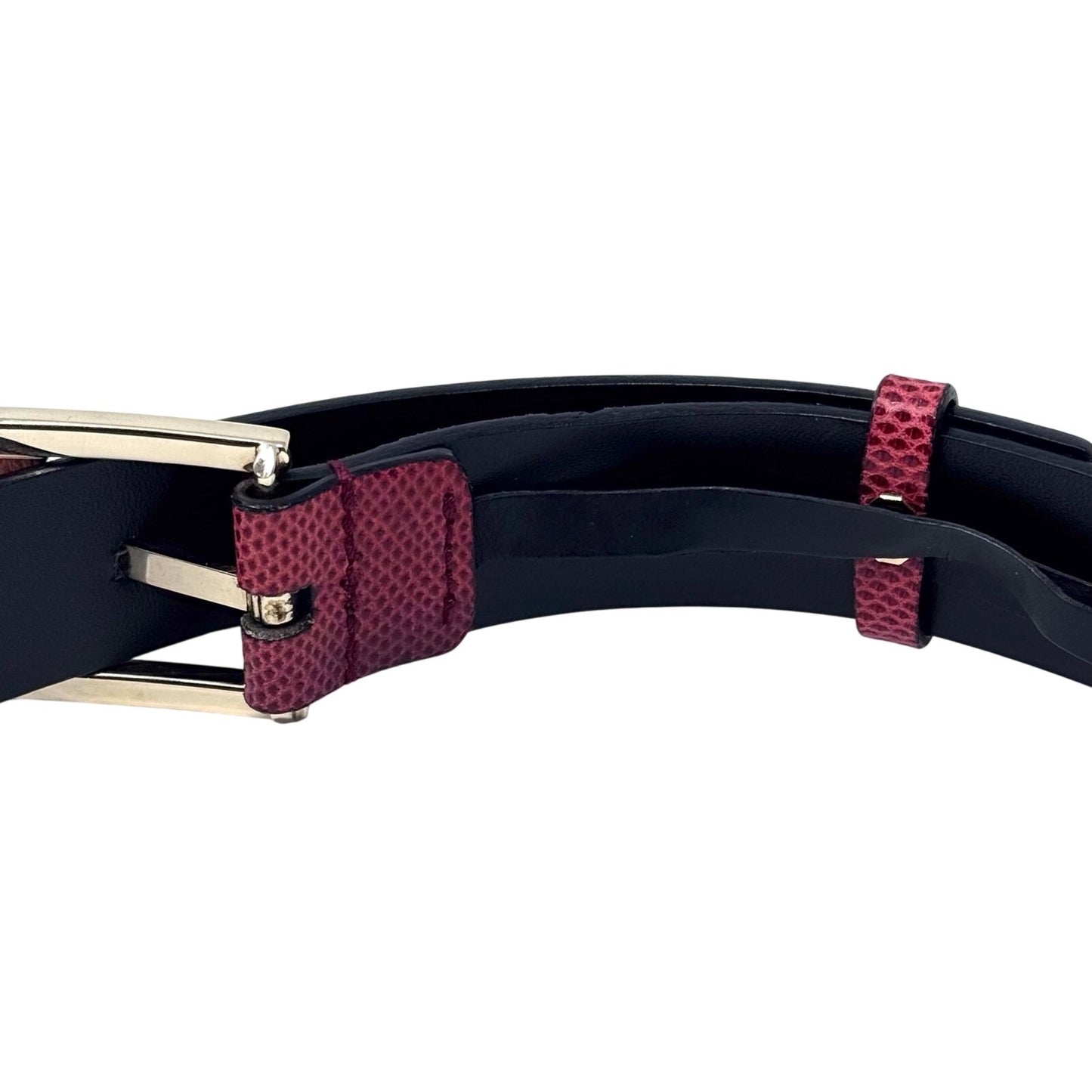 Gucci Red Lizard Skin Belt