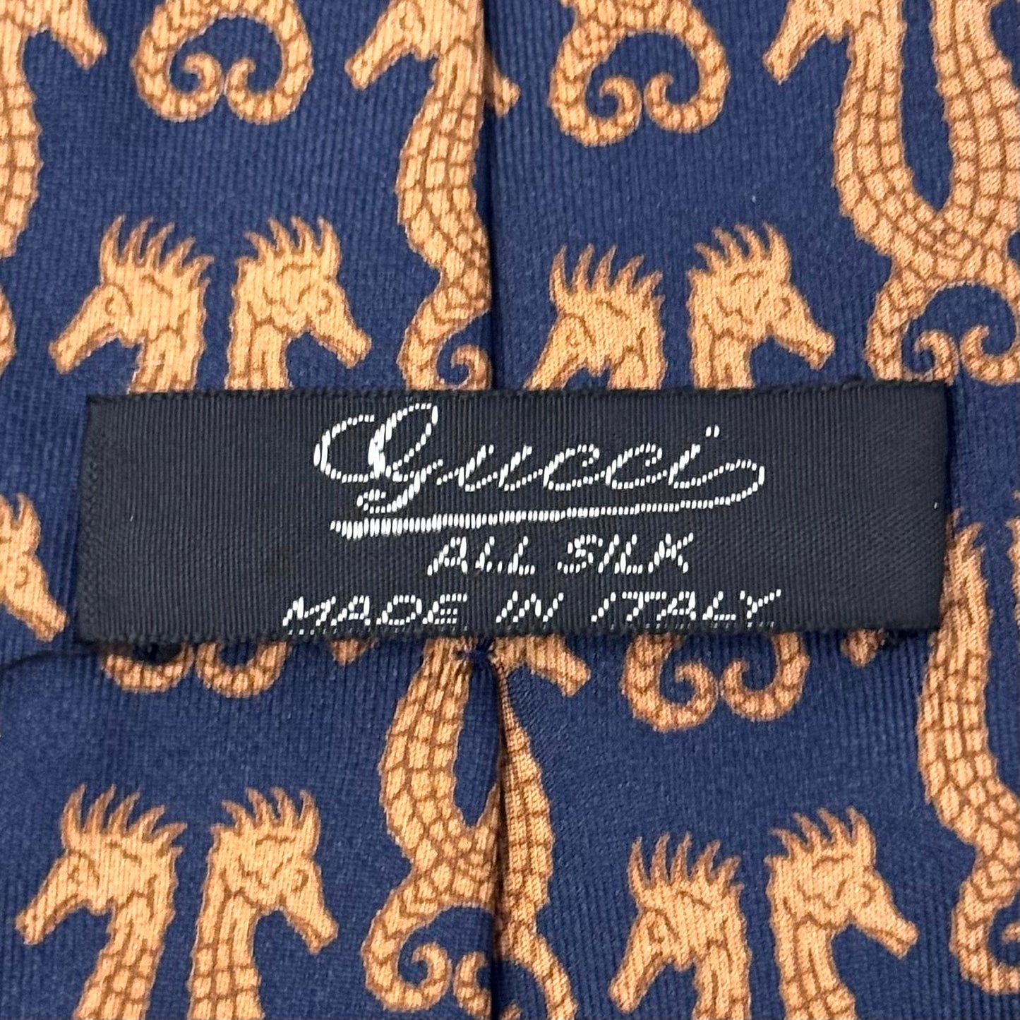 Gucci Seahorse Pattern Tie