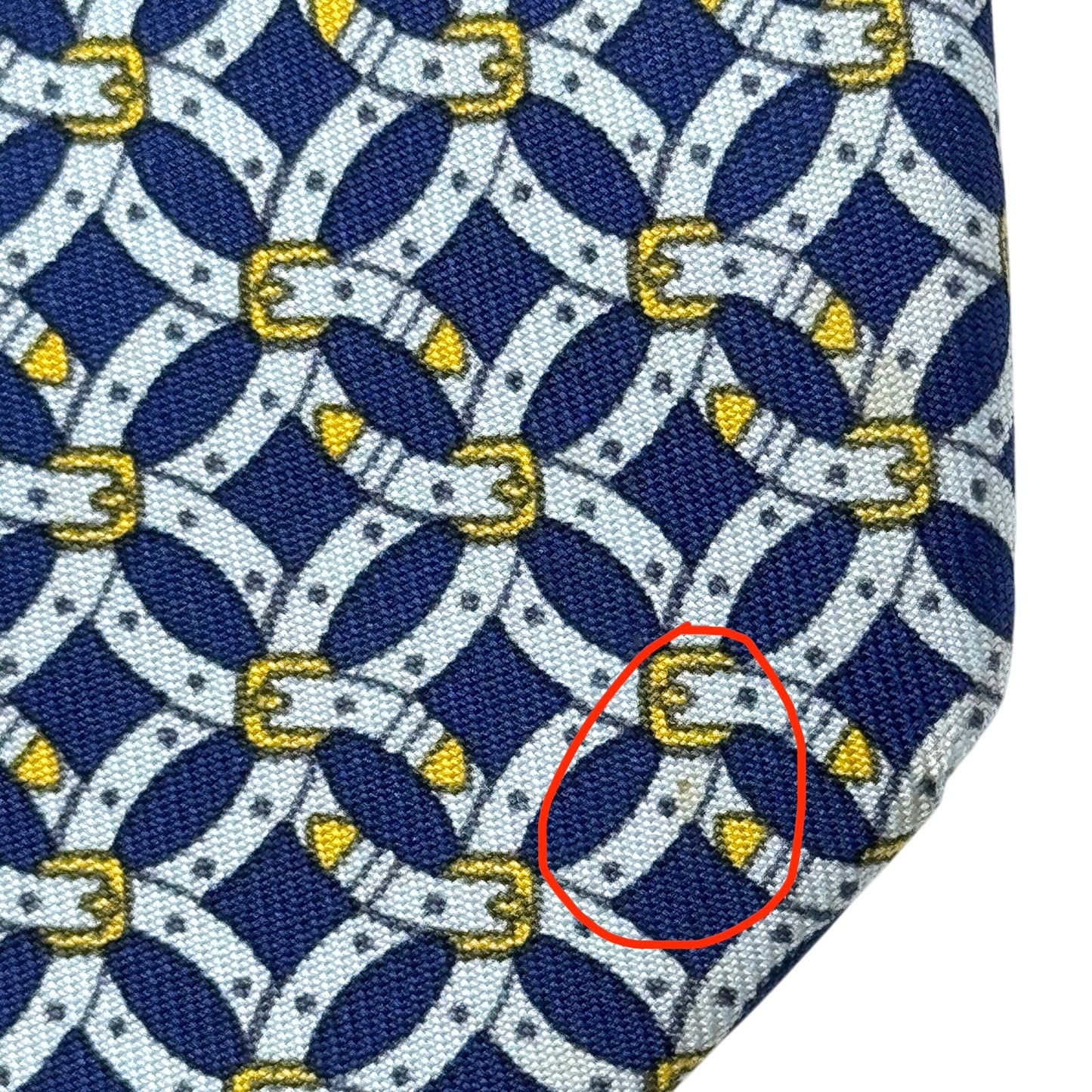 Hermes Buckle Pattern Tie
