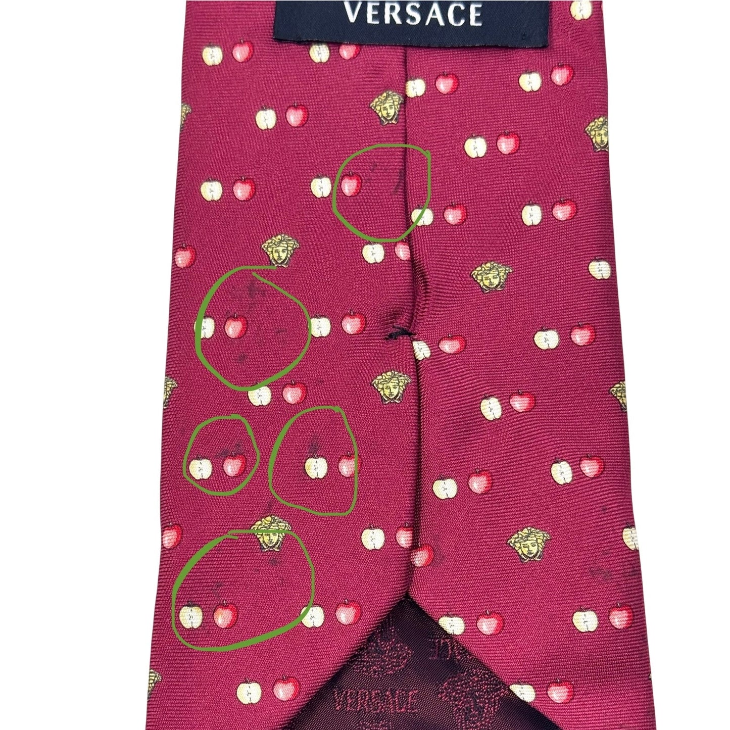 Versace Apple Pattern Tie