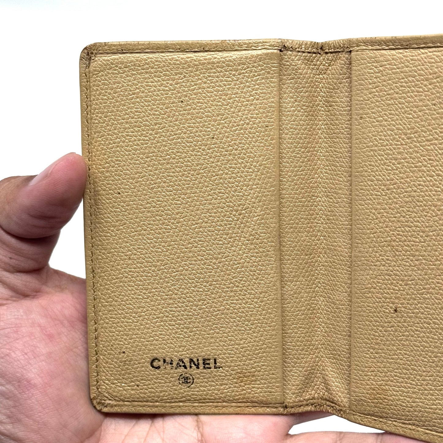 Chanel Beige Bifold Wallet