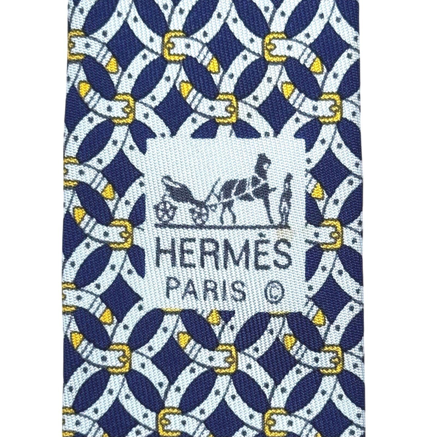 Hermes Buckle Pattern Tie