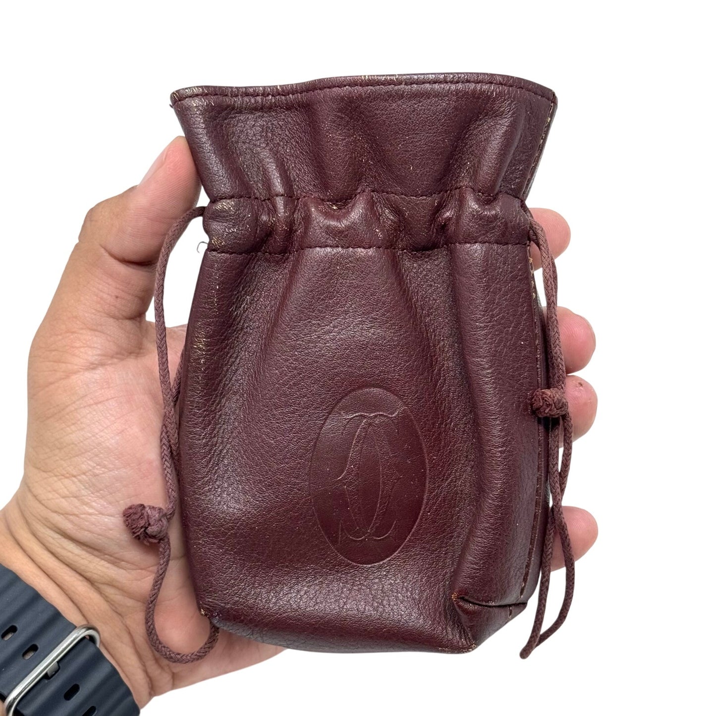 Cartier Dark Red Leather Pouch