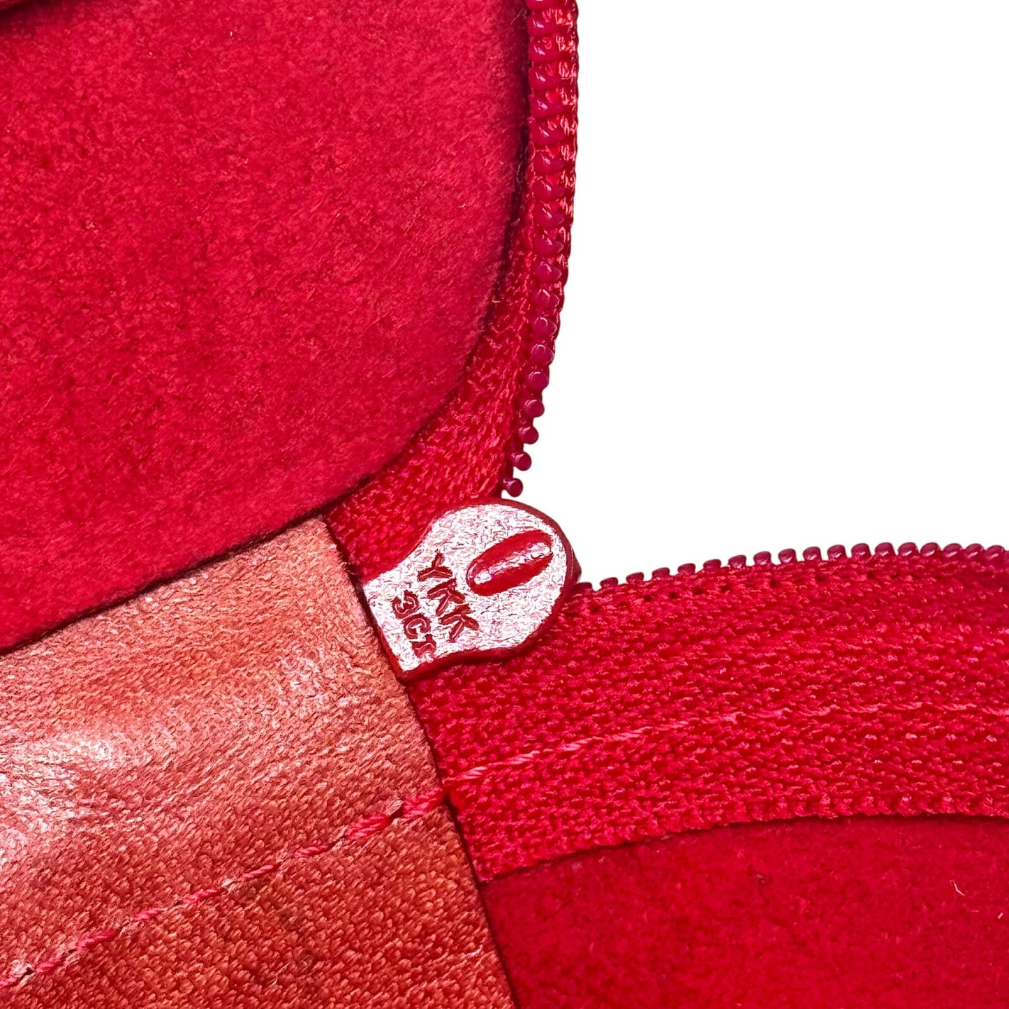 Versace Red Zipper Pouch