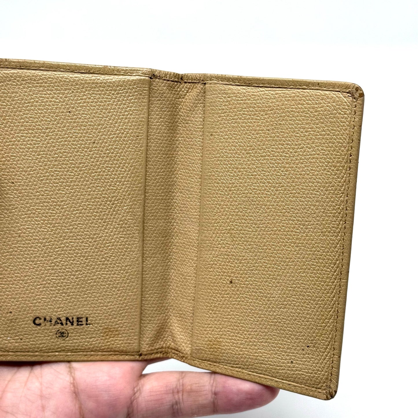 Chanel Beige Bifold Wallet