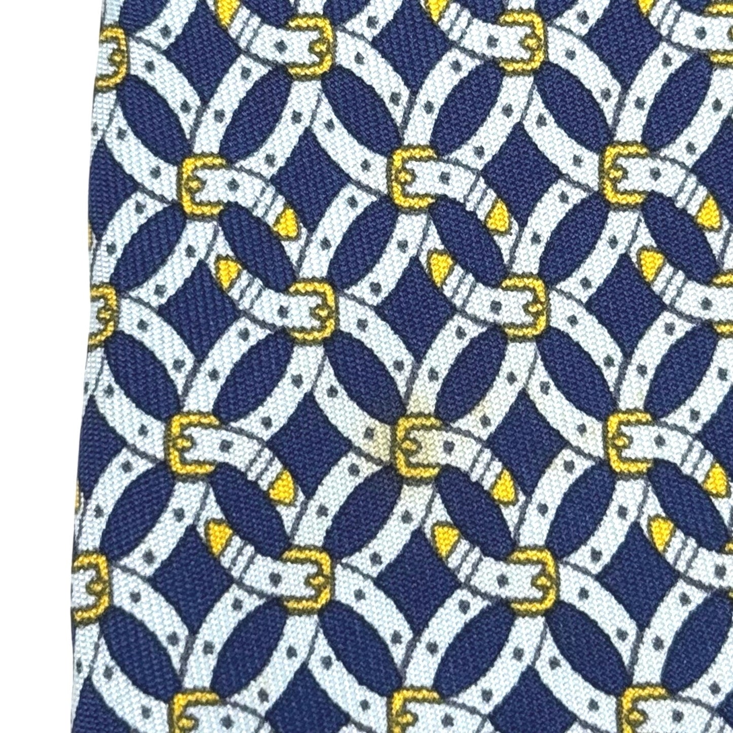 Hermes Buckle Pattern Tie